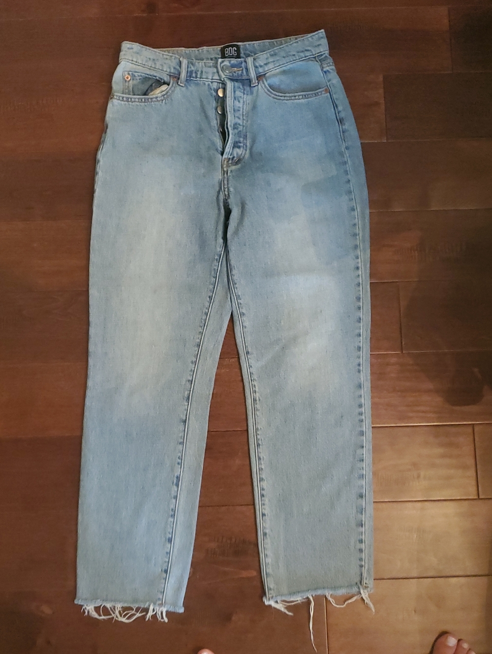 BDG Size 27 High-Rise Light Blue Straight Jeans By Urban Outfittere